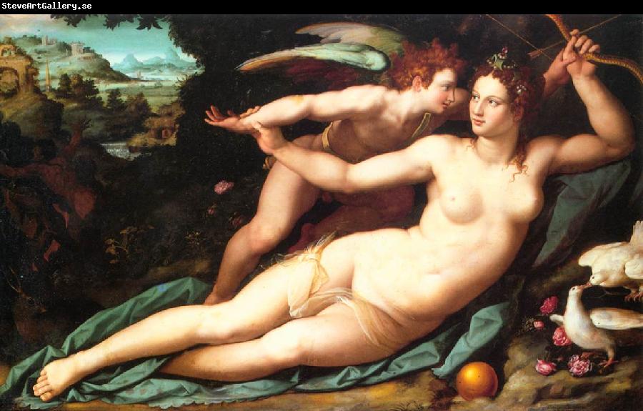 ALLORI Alessandro Venus and Cupid
